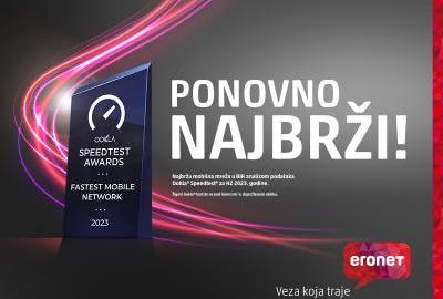 ERONET i dalje ima najbržu mobilnu mrežu u Bosni i Hercegovini!