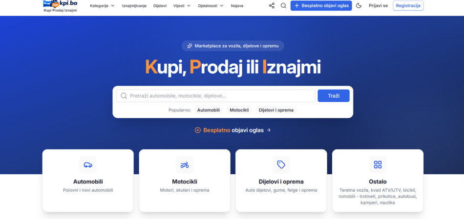 Nova adresa za brzu i jednostavnu kupoprodaju vozila, dijelova i opreme