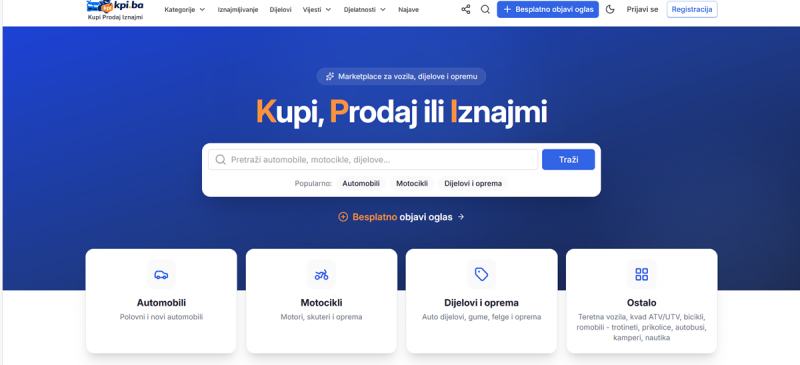 Nova adresa za brzu i jednostavnu kupoprodaju vozila, dijelova i opreme