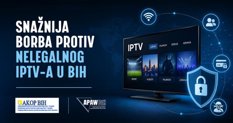 Zajednička borba protiv ilegalnih IPTV operatera u BiH